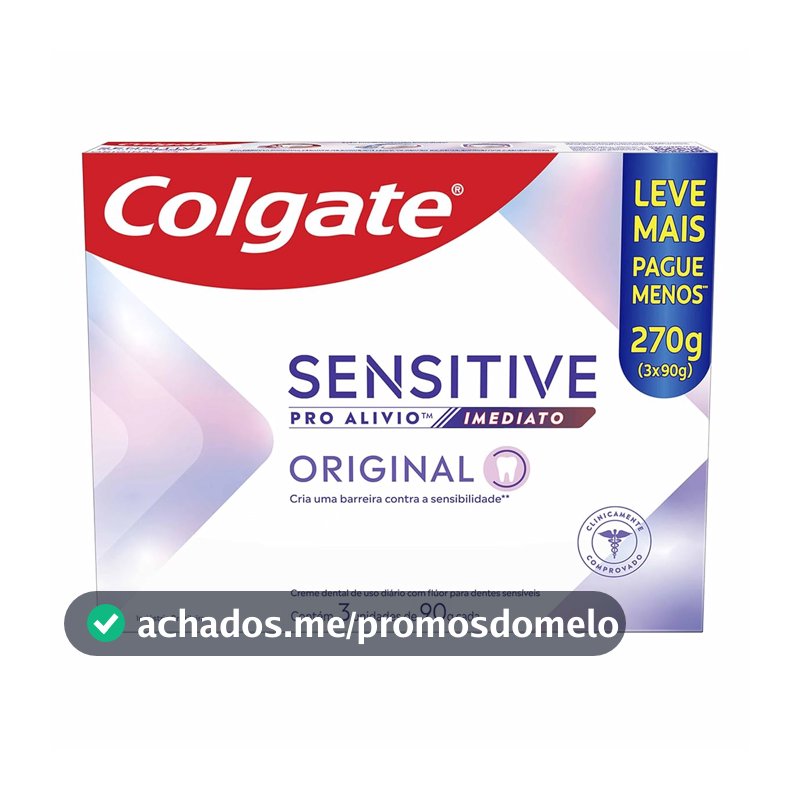 Colgate Sensitive Pro Alívio Imediato Creme Dental, 3x90g