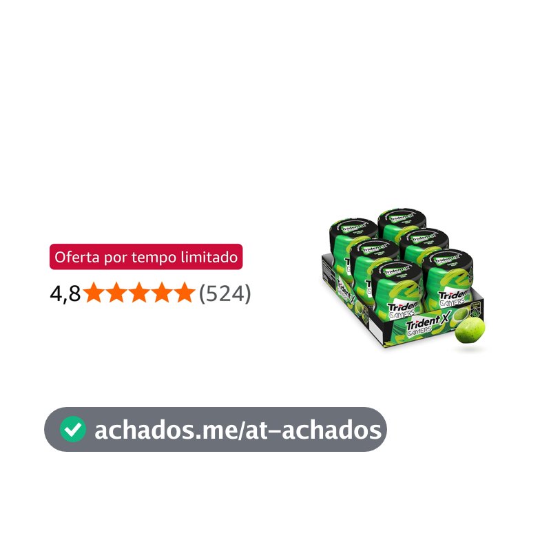 Chiclete Trident X Gamers Citrus Mix - Caixa com 6 unid de 48,3g