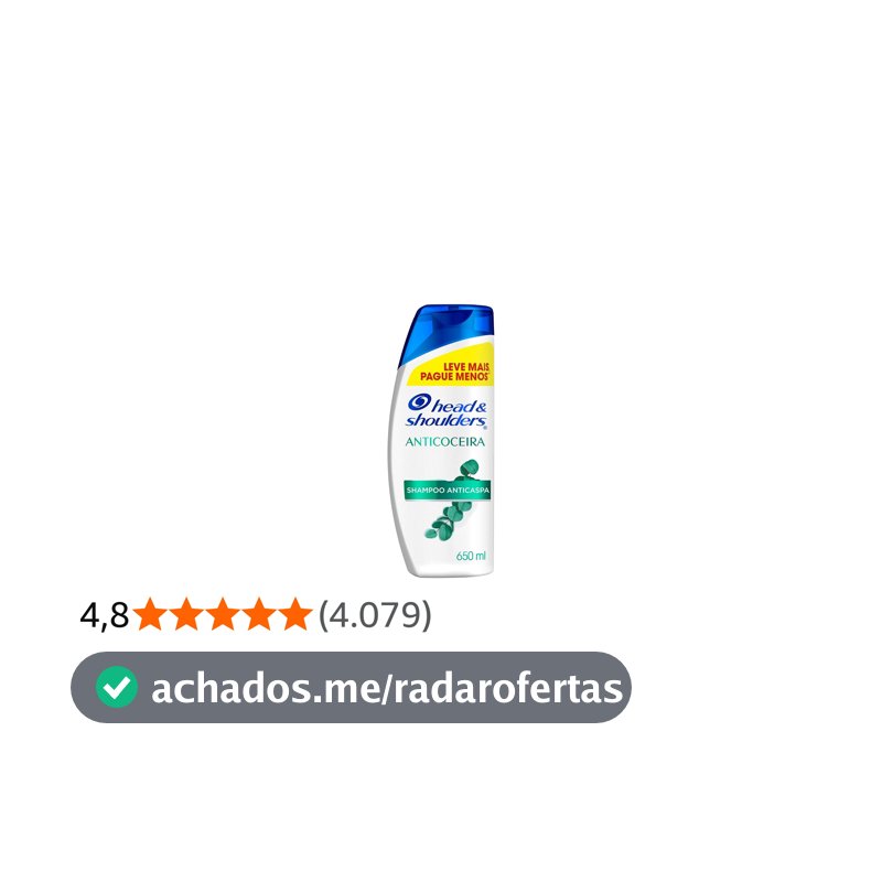 Head & Shoulders Shampoo Anticaspa Anticoceira 650 ml