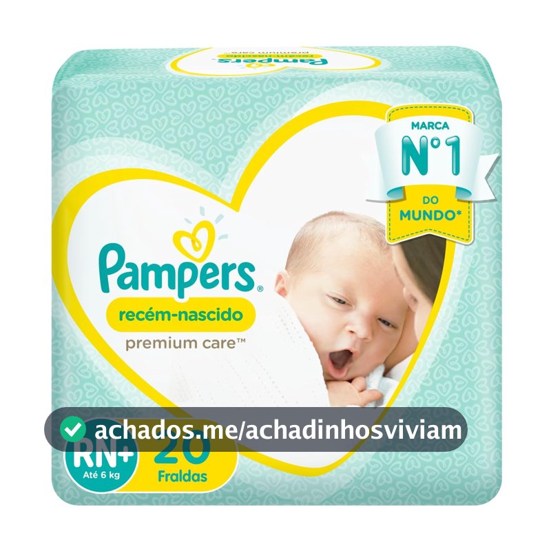 Fralda Pampers Recém-Nascido Tamanho RN+ 20 Unidades