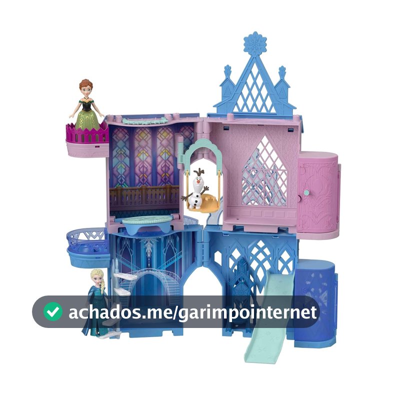 Kit Castelo Empilhável da Anna Disney Frozen Mattel. Inclui Torre, móveis e acessórios para criar histórias de realeza. para crianças a partir dos 3 anos.
