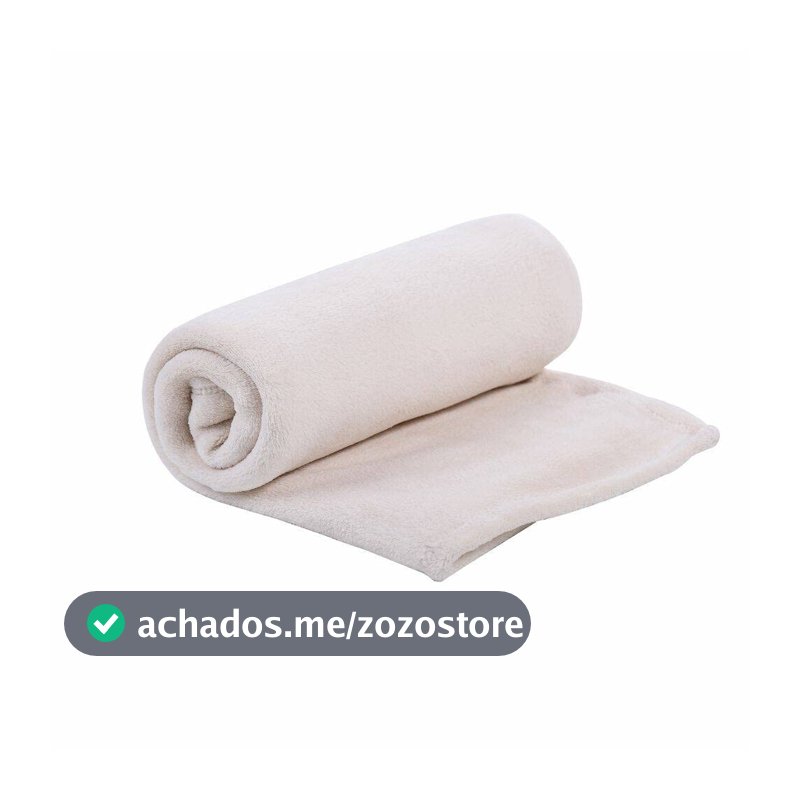 Cobertor de Microfibra Mami 1.10m x 85cm 1 Unidade, Creme
