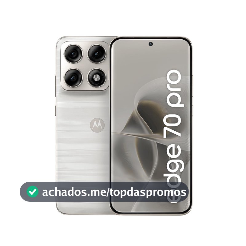 Smartphone Motorola Edge 70 PRO 5G - 256GB 12GB RAM+12GB Ram Boost, 4 câmeras de 50MP, Tela 1.5K extreme AMOLED 144Hz, Bateria 6500 mAh, IP68/IP69 - Branco