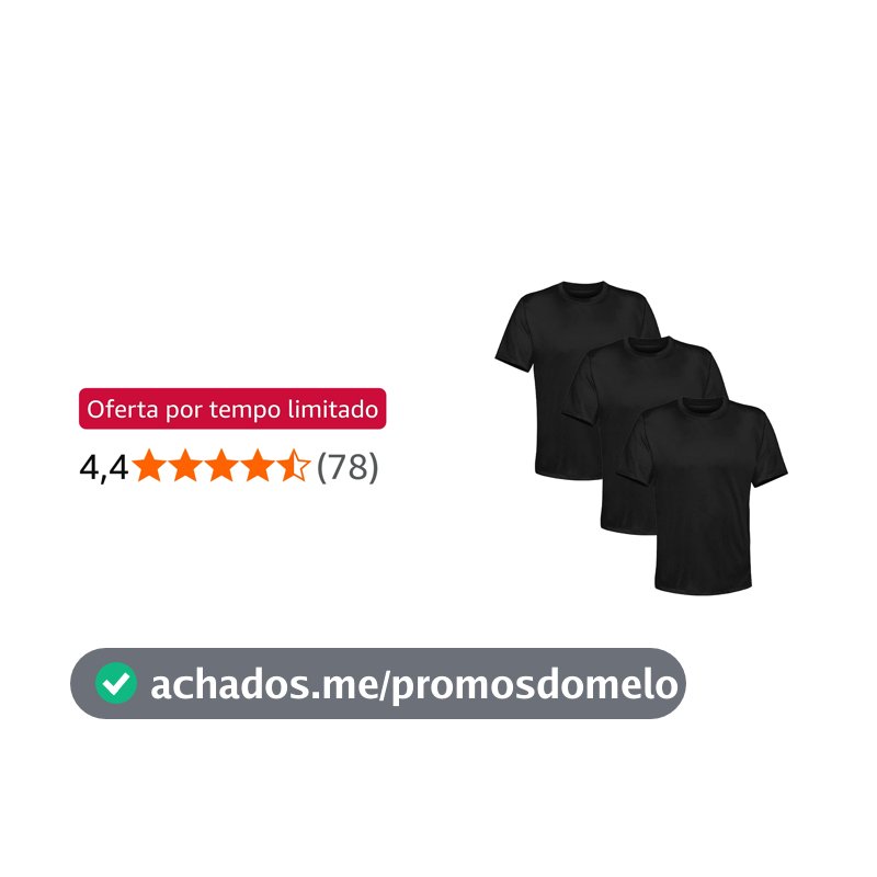 Kit 3 Camiseta Masculina Premium Lisa Algodão Qualidade