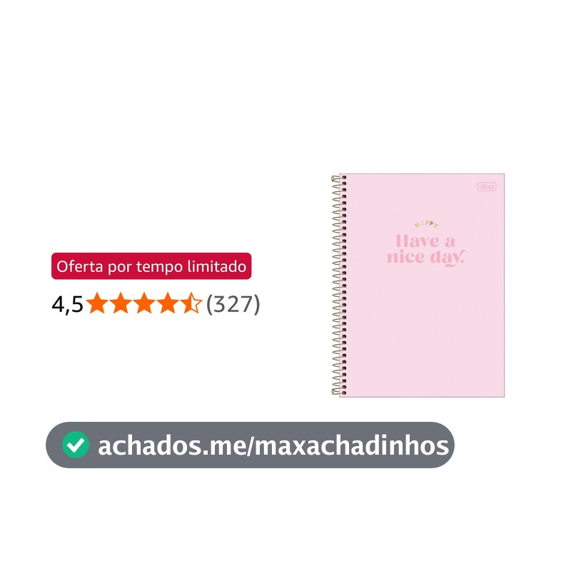 Caderno de 01 Matéria Capa Dura 2020 Happy 80 Folhas - Pacote com 4, Tilibra, 30.543-0, Multicolorido
