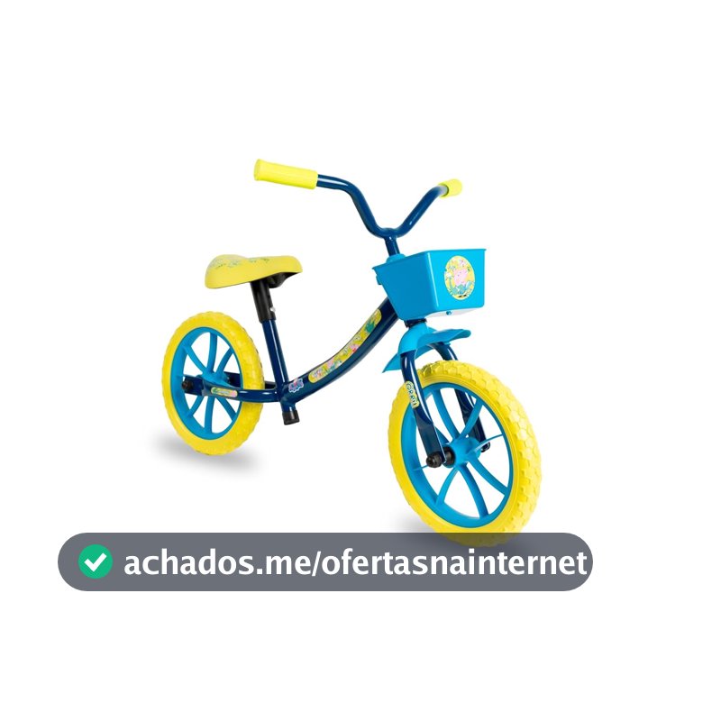 Verden Bicicleta de Equlibrio sem pedal Balance Peppa George com cestinha
