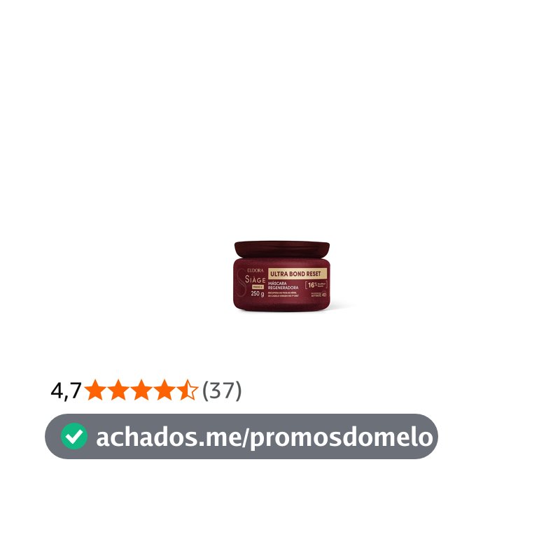 Eudora Siàge Máscara Capilar Bond Reset 250g