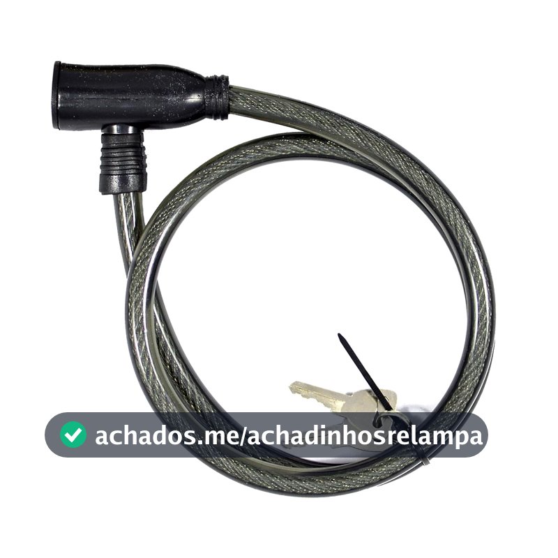 EDA Cadeado Para Bicicleta Com Cabo De Aço 80Cm Eda