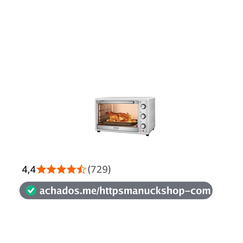 MONDIAL Forno Elétrico 52L Grand Family II, Branco/Inox, 1800W, 110V - FRN-52-W