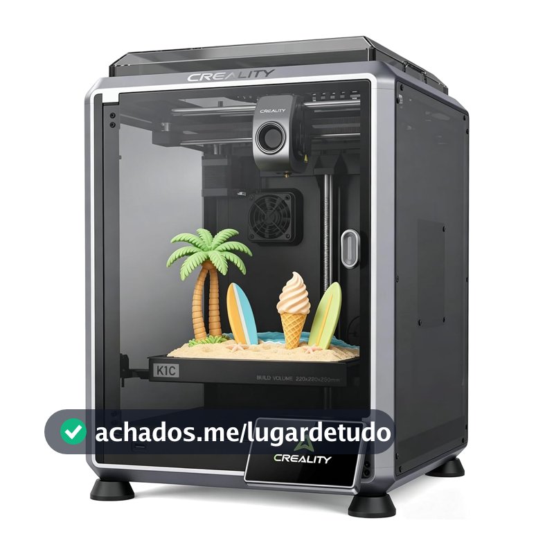 Impressora 3D Creality K1C, nivelamento automático de velocidade rápida de 600 mm/s, impressoras 3D com câmera AI para impressão a 300 °C, impressão 3D em fibra de carbono 220  220  250 mm