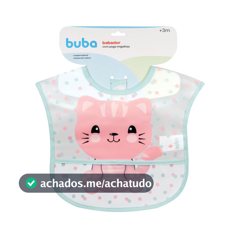 BUBA Babador Com Bolso Gatinho, Colorido