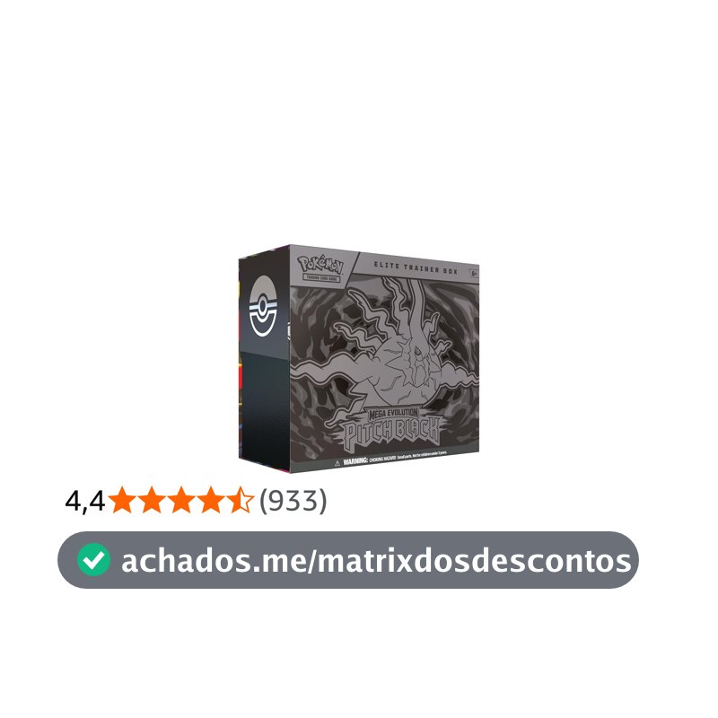 Pokémon TCG: Mega Evolution - Pitch Black - Elite Trainer Box - Inglês, Jogo de Cartas