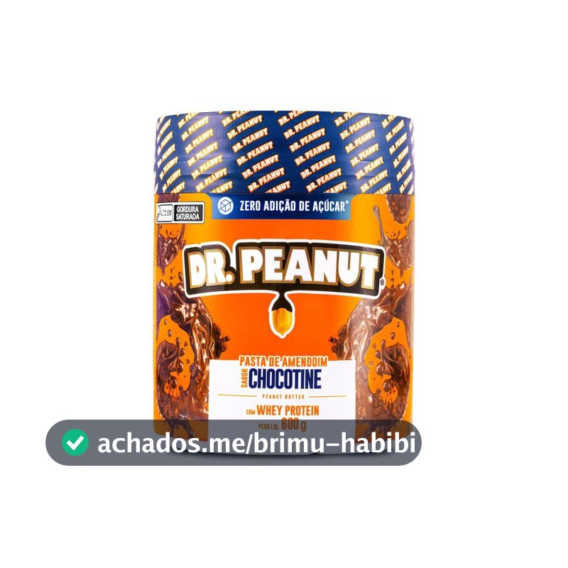 DR. Peanut Pasta de Amendoim Sabor Chocotine, Pote 600g