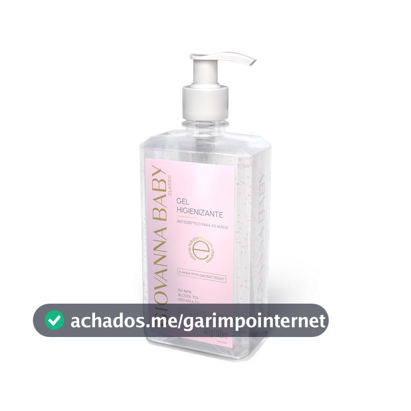 Gel Higienizante 70% Classic 500Ml, GIOVANNA BABY, Rosa