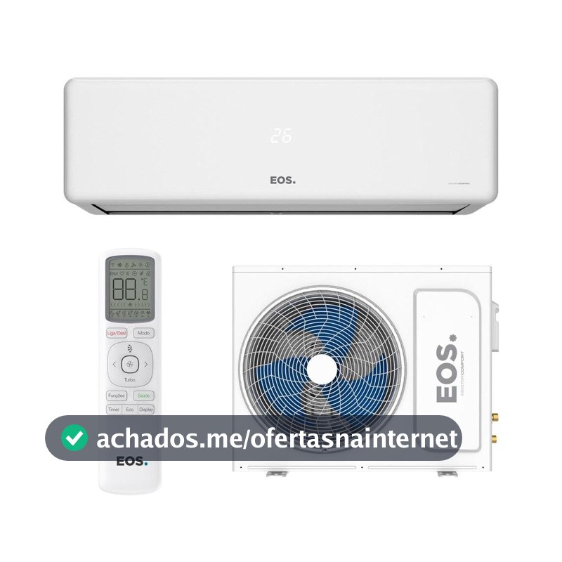 Ar-condicionado Split 9000 Btus Eos Master Comfort On/off High Wall Só Frio Easm9000fi/easm9000fe 220v