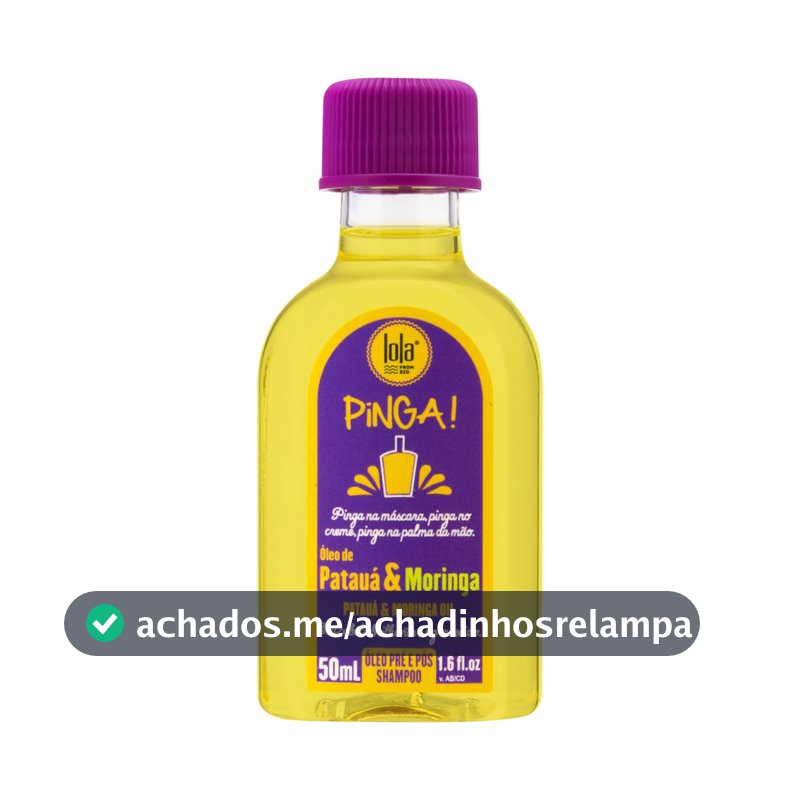 Pinga Patuá e Moringa Óleo 50ml , Lola Cosmetics
