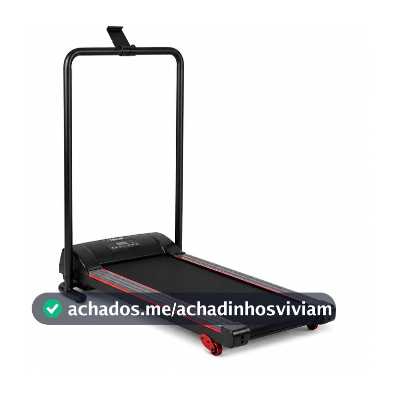 Esteira Ergométrica Elétrica Dobrável 6 km/h com Controle Remoto e Painel Digital Cardio Fitness Academia – Bivolt, Compacta e Silenciosa