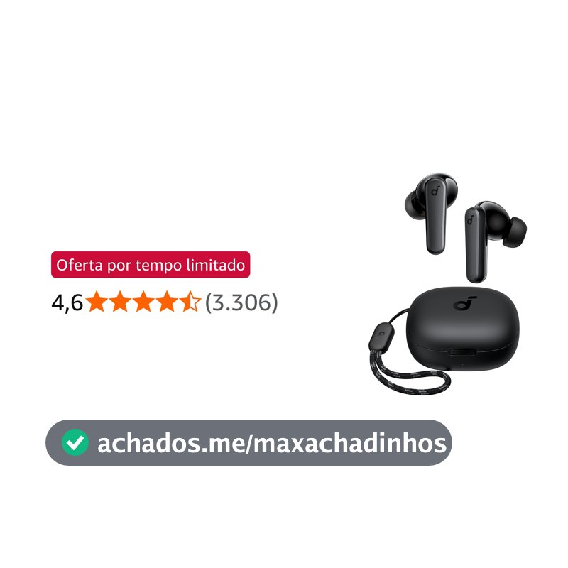 soundcore R50i da Anker, Fone de Ouvido Bluetooth 5.3 Sem Fio, 2 Mics IA