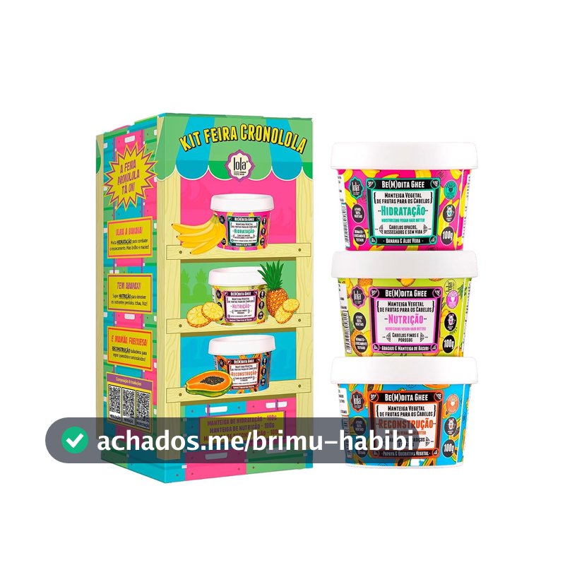 Kit Cronograma Capilar Lola Cosmetics Be(m) Dita Ghee, 3 Produtos