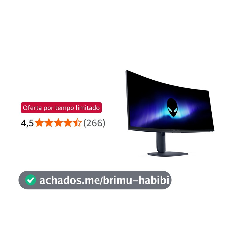 Monitor Gamer Curvo Alienware 34", Wqhd (3440 x 1440), 180 Hz, Aw3425dwm