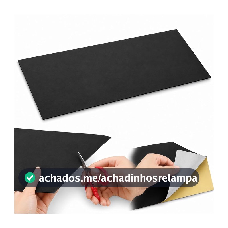 Placa de Feltro Adesivo 50x25cm 3mm Recortável Anti-Risco