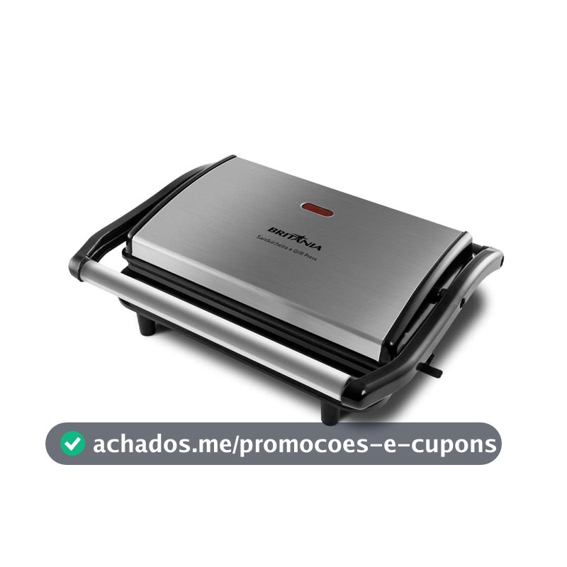 Britânia Sanduicheira e Grill Press 127V, BGR27I classico/moderno Plástico e Metal