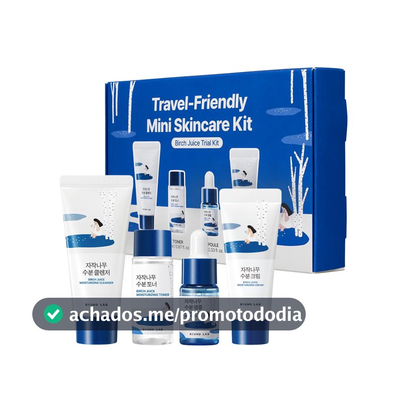Kit Birch Juice Trial Round Moisturizing Cleanser + Moisturizing Toner + Ampoule + Moisturizi Cream
