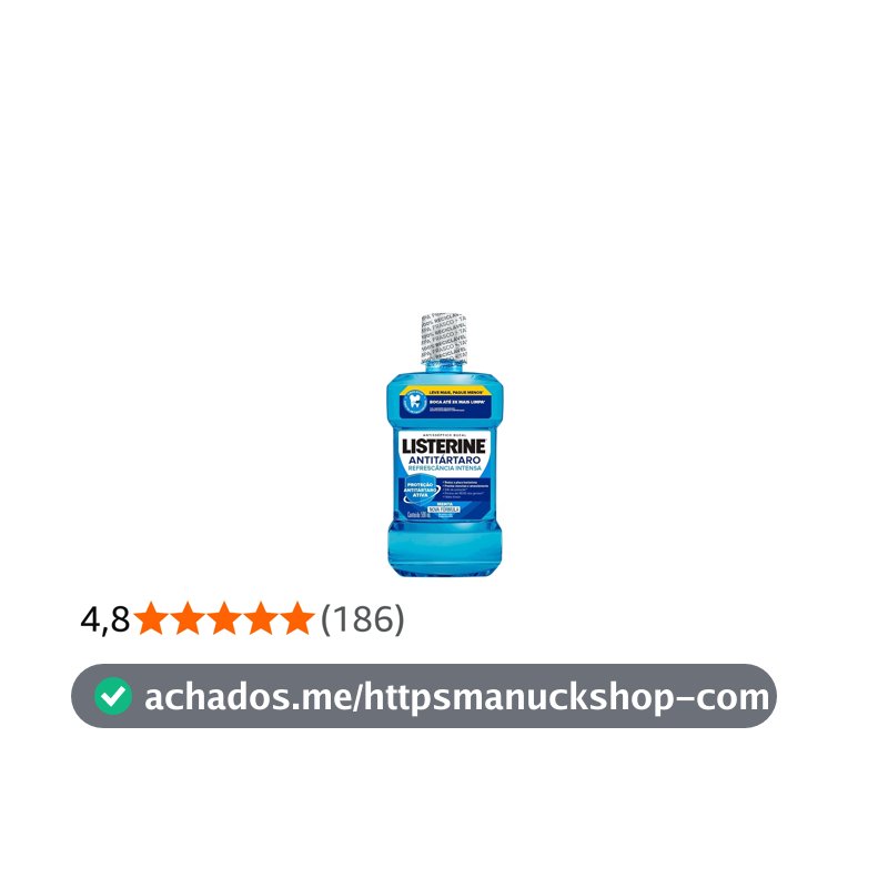 Enxaguante Bucal Antitártaro Listerine, Menta, 500ml