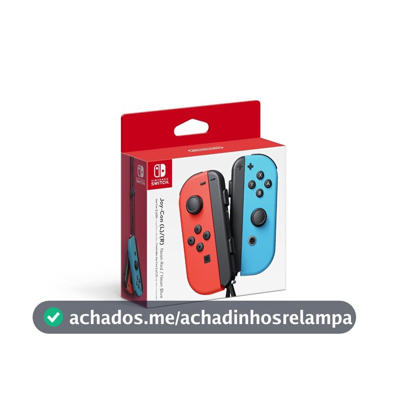 Controles Nintendo Switch Joy-Con Vermelho Neon e Azul Neon