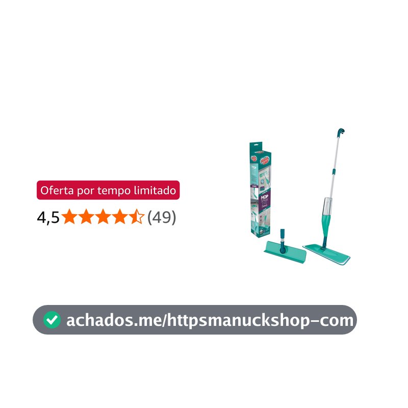 Flash Limp, MOP6065, Mop Spray EVO 2 em 1 com reservatório 380 ml, Verde