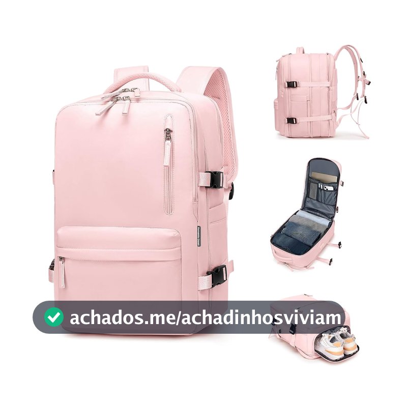 Romantic Crown Mochila Feminino Masculino Viagem Expansível para Notebook
