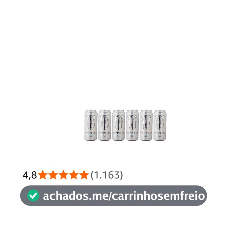 Pack de Monster Ultra 473ml - Unidade 6 unidades