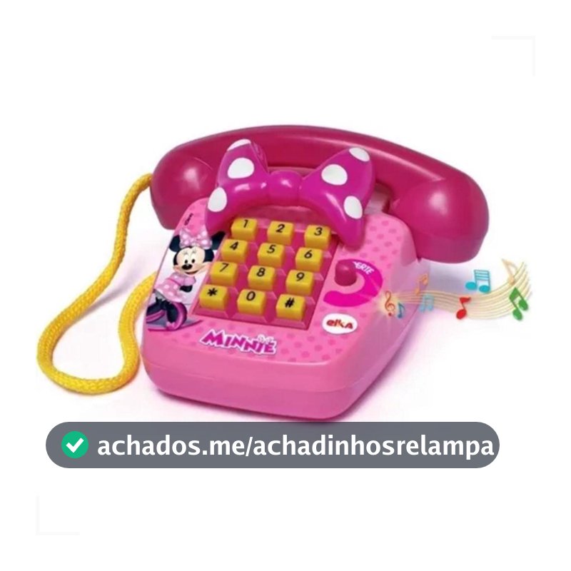 Foninho Sonoro Minnie, Elka, Telefone, Sortido, 5+ Anos