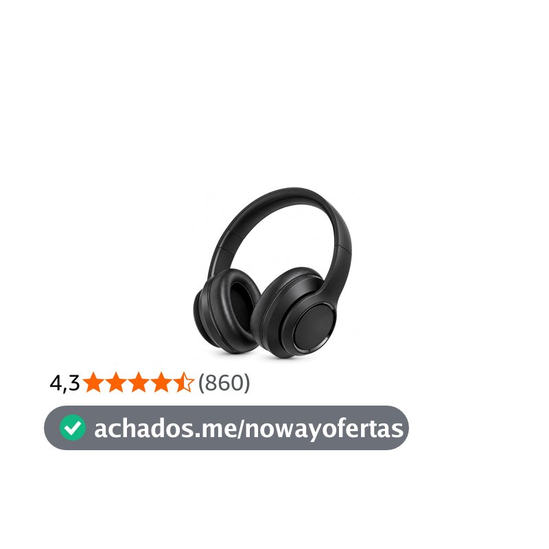 Fone de Ouvido Bluetooth 5.3 On-ear. Cancelamento de Ruído e Regulavel para Corridas e Academia, Headphone Sem Fio com Microfone Integrado Confortavel e Dobravel Compativel com Android e IOS. (Preto)
