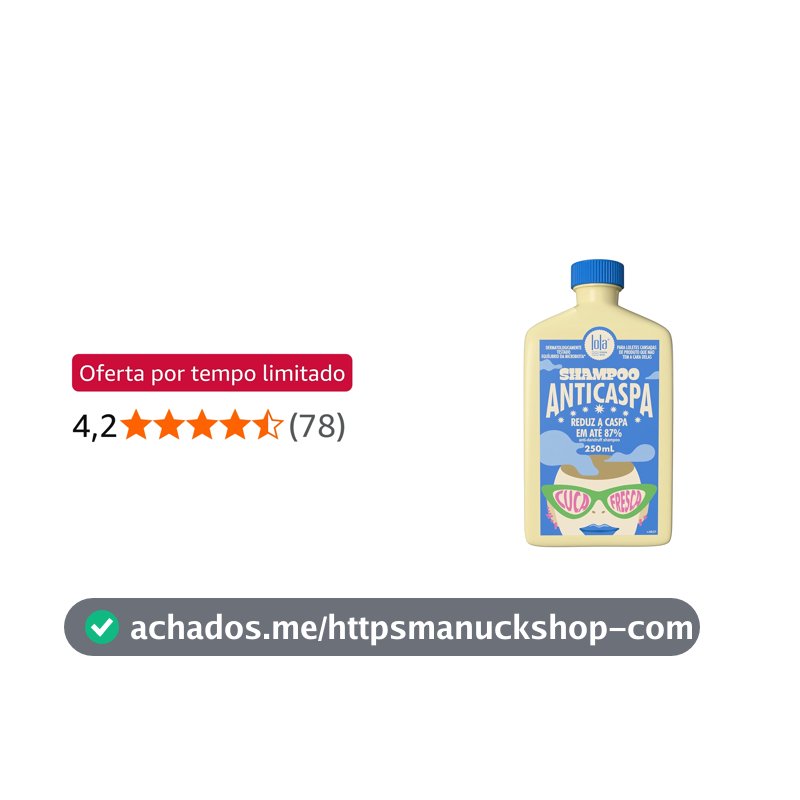 Shampoo Anticaspa Lola Cosmetics Cuca Fresca 250 ml