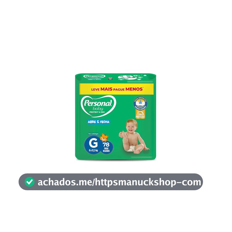 Fralda Personal Baby Protect & Sec Grande Promo - 78 Unidades