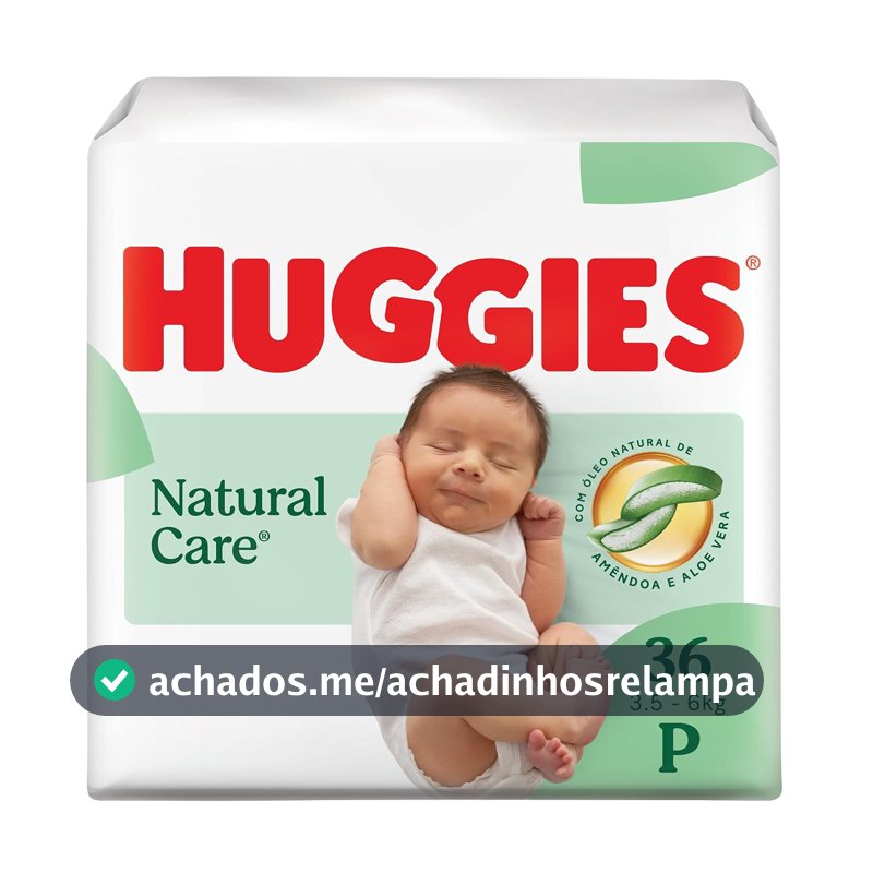 Huggies Fralda Descartável Premium Natural Care P - 36 Un