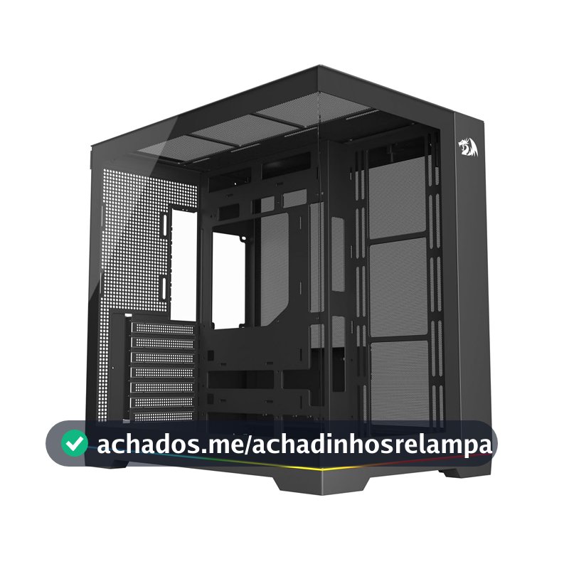 Gabinete Gamer Redragon Scalpel, Aquário, ATX, Preto, GC-628, ARGB