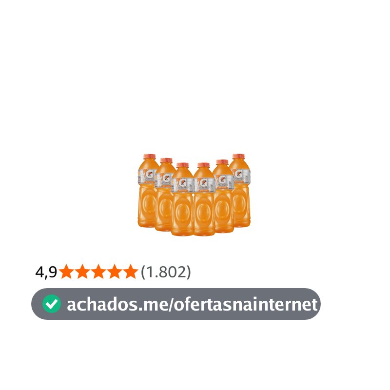 Isotônico Gatorade, Tangerina, Garrafa 500ml, Pack com 6 unidades