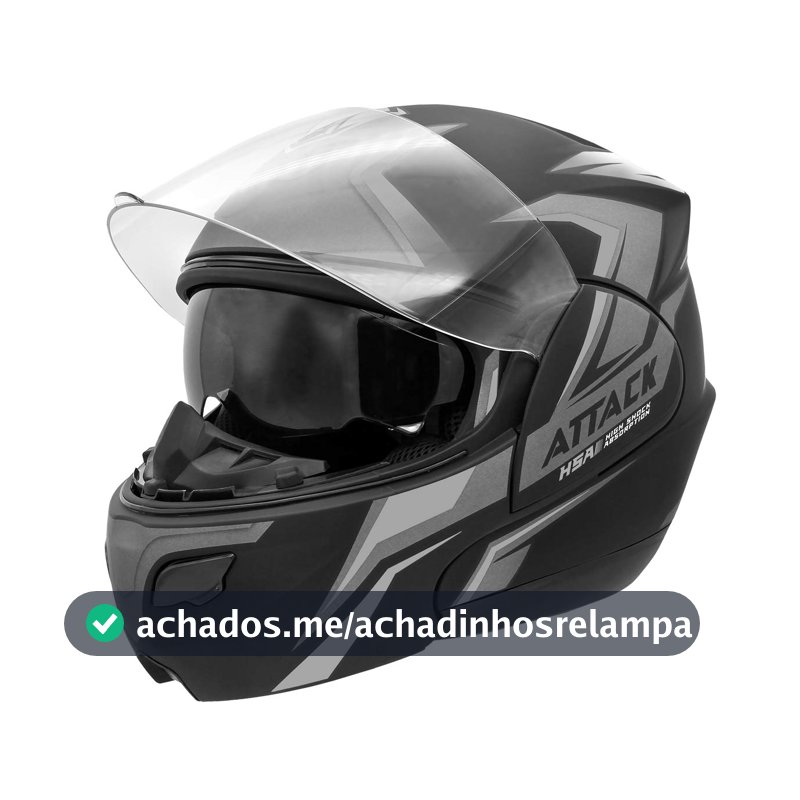 CAPACETE ESCAMOTEÁVEL PRO TORK ATTACK HSA CINZA TAM. 60
