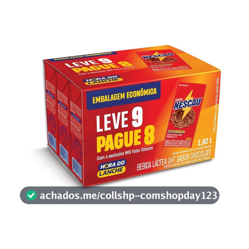 Bebida Láctea Nescau Prontinho 180ml Leve 9 Pague 8