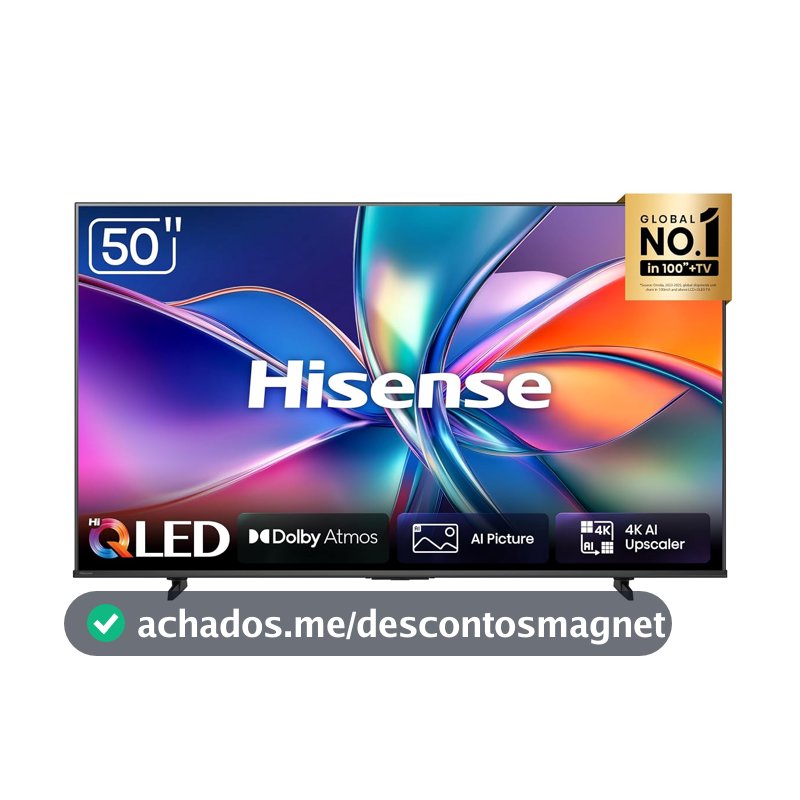 Hisense Smart TV 4K Hi-QLED 50" Polegadas 50Q6QVV