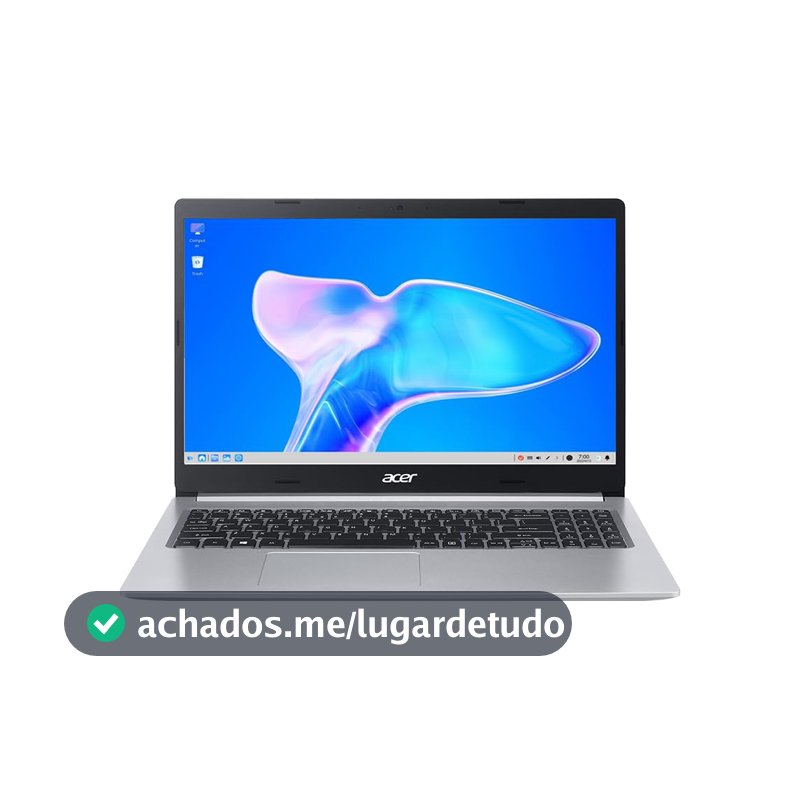 Acer Notebook Aspire 5 AMD Ryzen 5 5500U 16GB SSD 512GB 15.6" Full HD Linux Preto Alimentação CA Compatível c/ Mouse USB - A515-45-R478