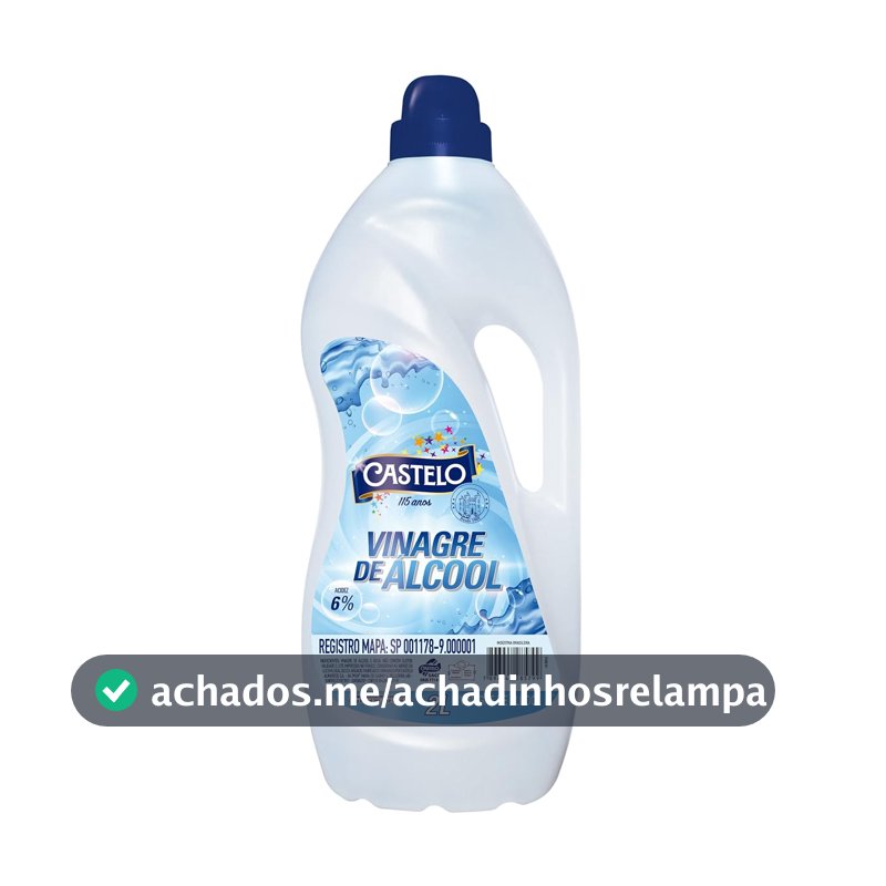 Vinagre de Álcool 6% para Limpeza - Castelo - 2lts
