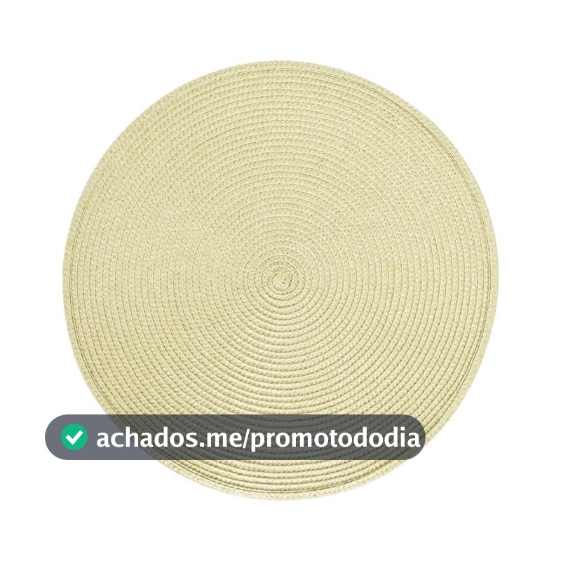 Mimo Style Redondo Lugar Americano, Verde, 38 x 38 CM, Pp e pet