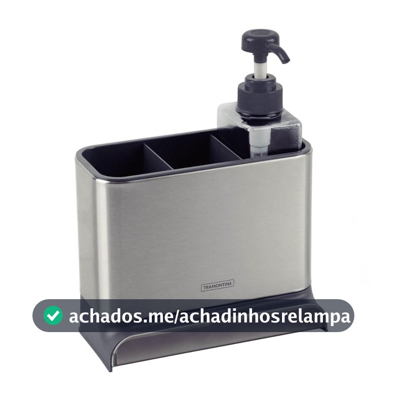 Organizador de Pia Tramontina Plurale em Plástico e Aço Inox