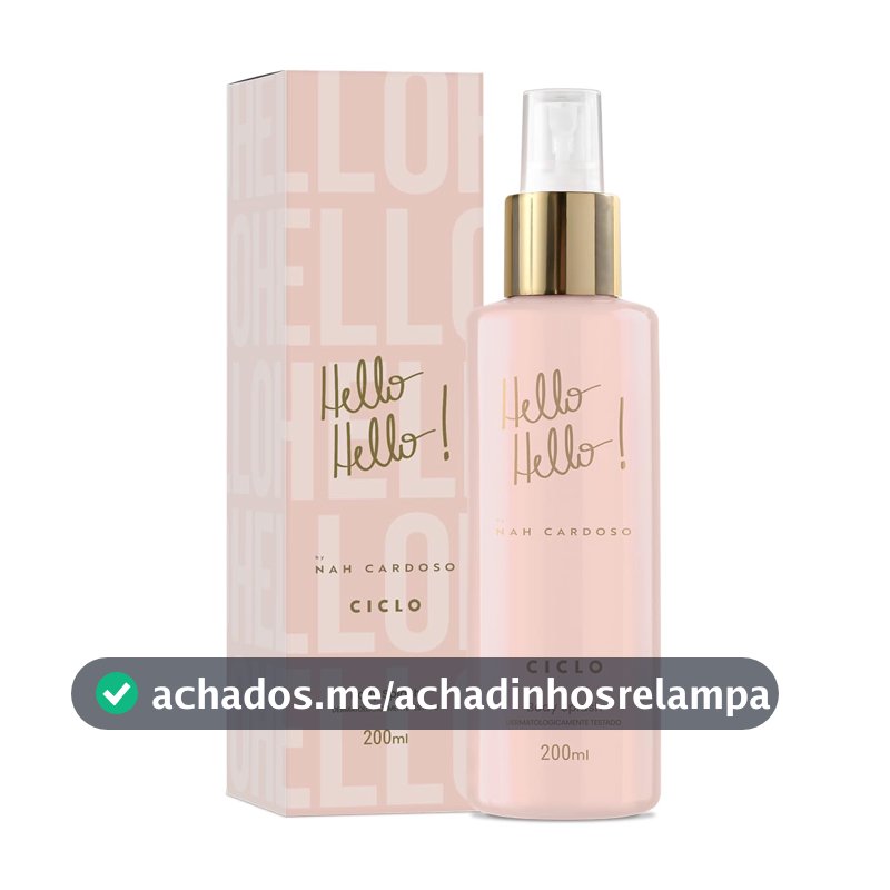 Body Splash Hello Hello Nah Cardoso 200ml Ciclo Desodorante Corporal