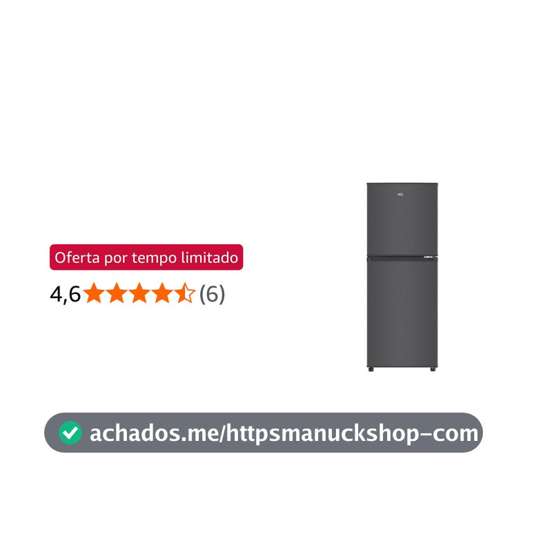 Geladeira Refrigerador Compacto HQ Defrost 140 Litros Preta HQ-140RDF (220, Volts)