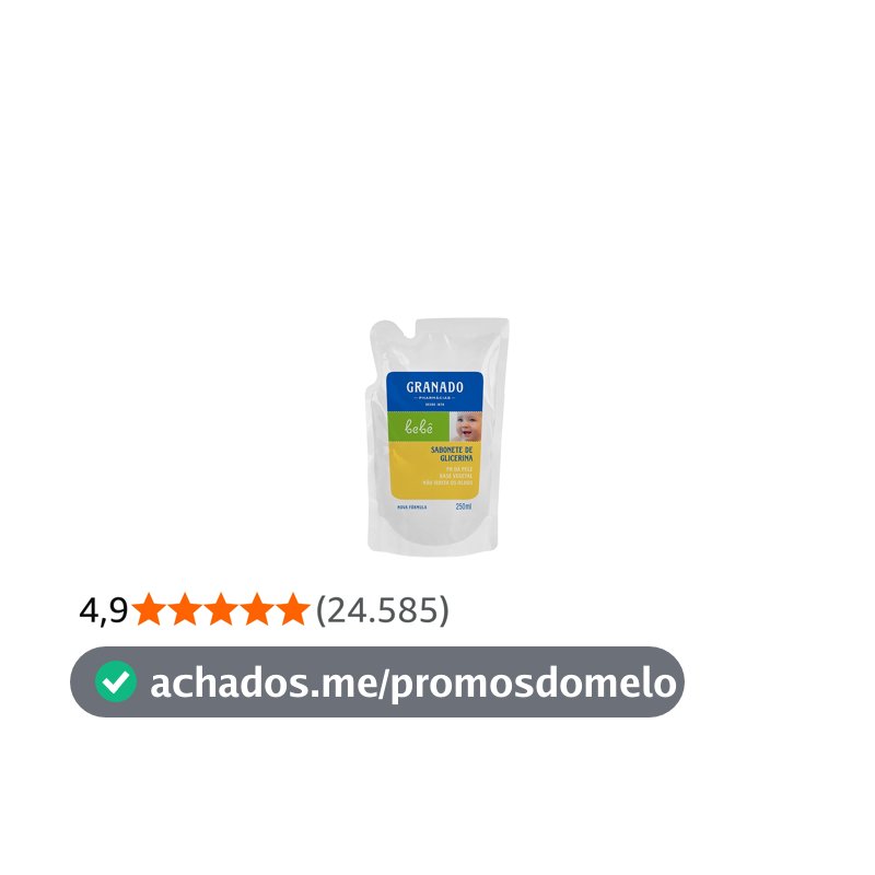 Granado Refil Sabonete Líquido Bebê, Tradicional, 250ml