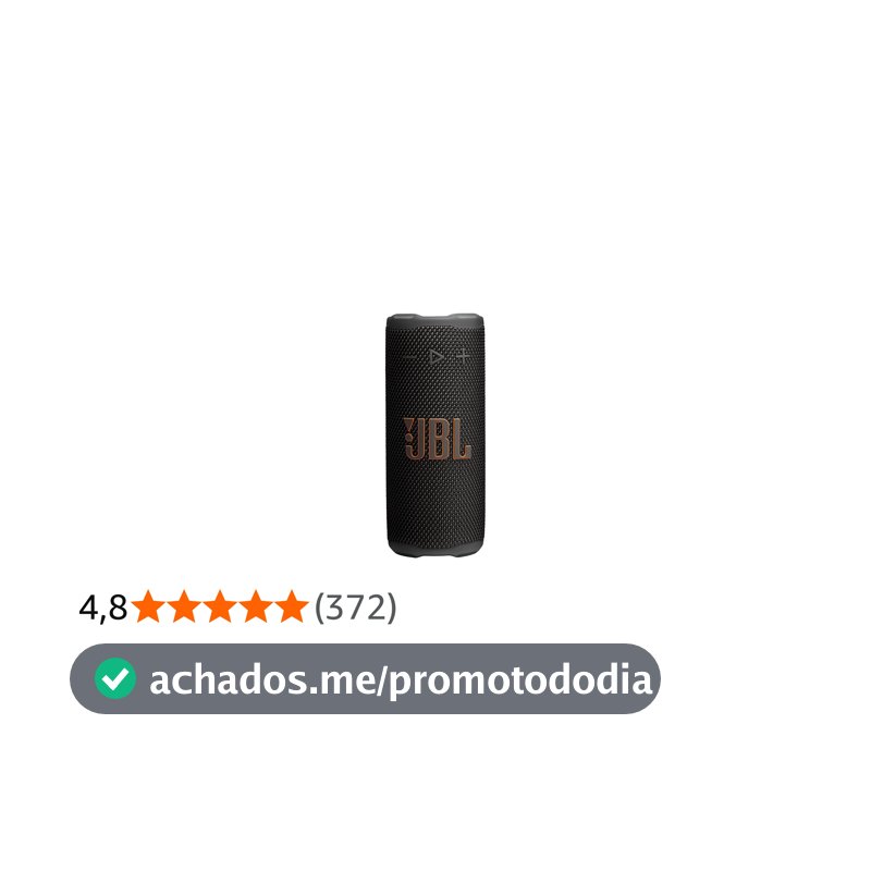 JBL Grip, Caixa de Som Bluetooth Portátil à Prova d'Água com Luz - Preto